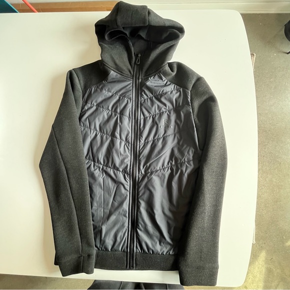 Salomon Men's Essential Xwarm Hybrid Hooded Jacket, Size M - Picture 3 of 15